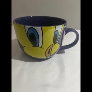 TWEETY BIRD 20 Oz Purple Coffee Mug Cup Loony Tunes Six Flags